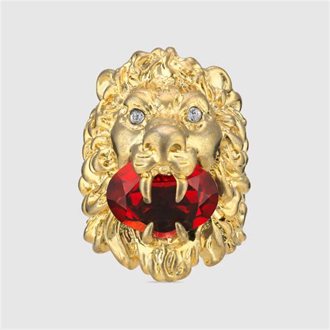 gucci lion ring replica|monkey head ring gucci.